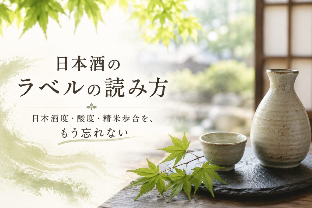 日本酒のラベルの読み方|日本酒度・酸度・精米歩合を、もう忘れない