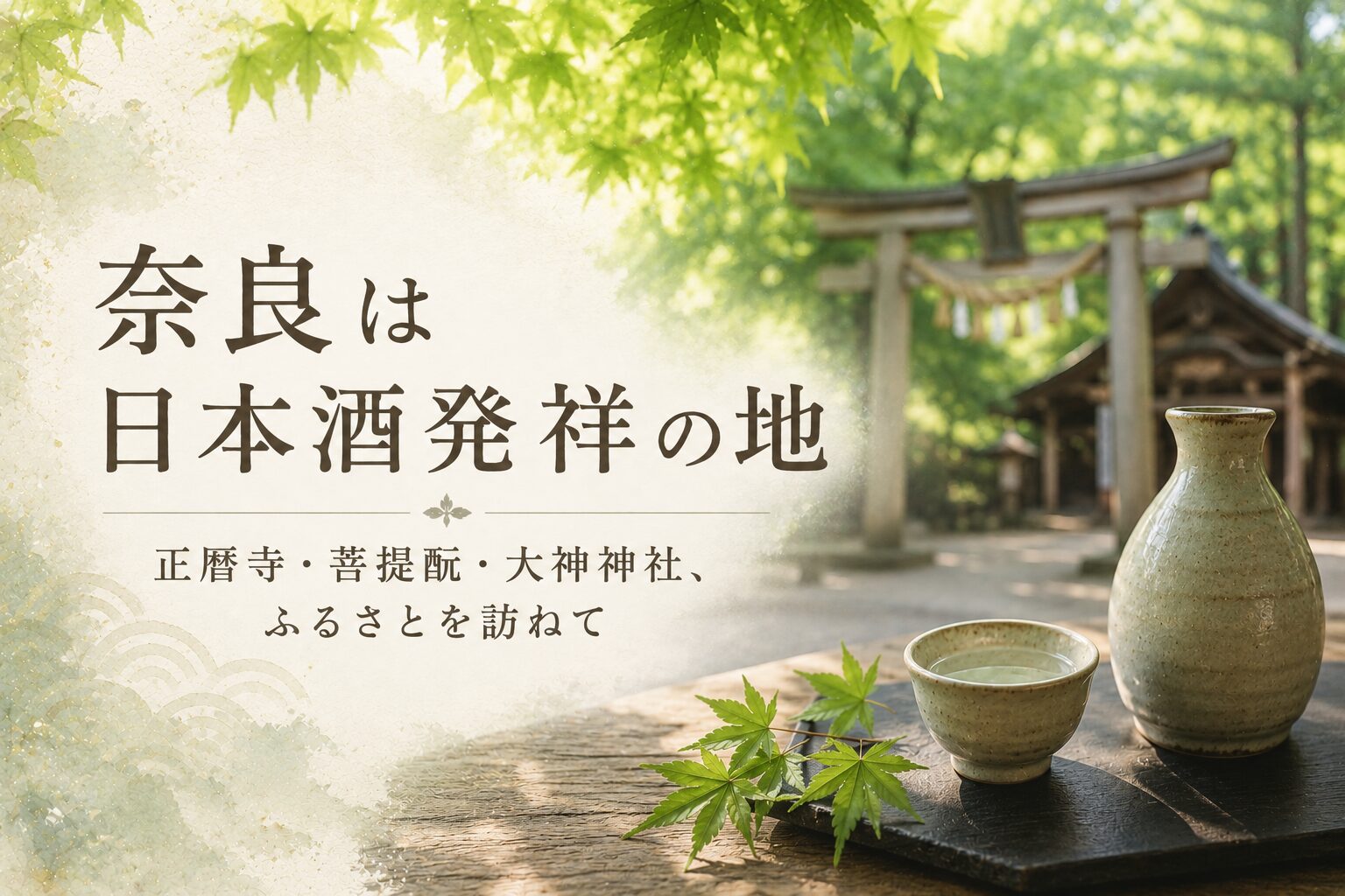 奈良は日本酒発祥の地|正暦寺・菩提酛・大神神社、ふるさとを訪ねて