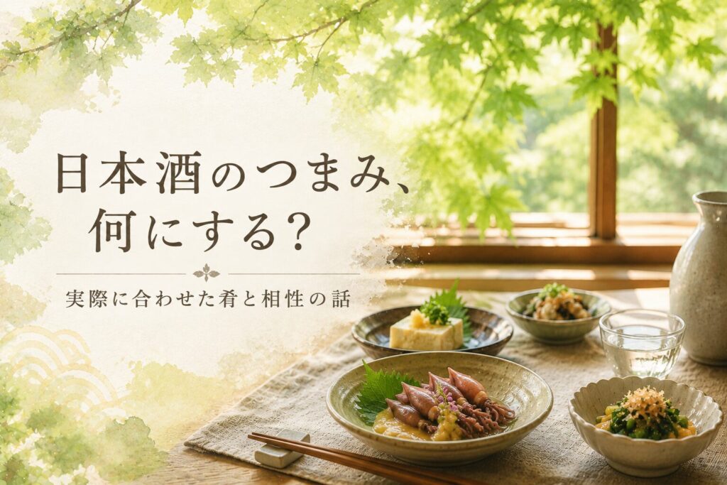 日本酒のつまみ、何にする？｜実際に合わせた肴と相性の話