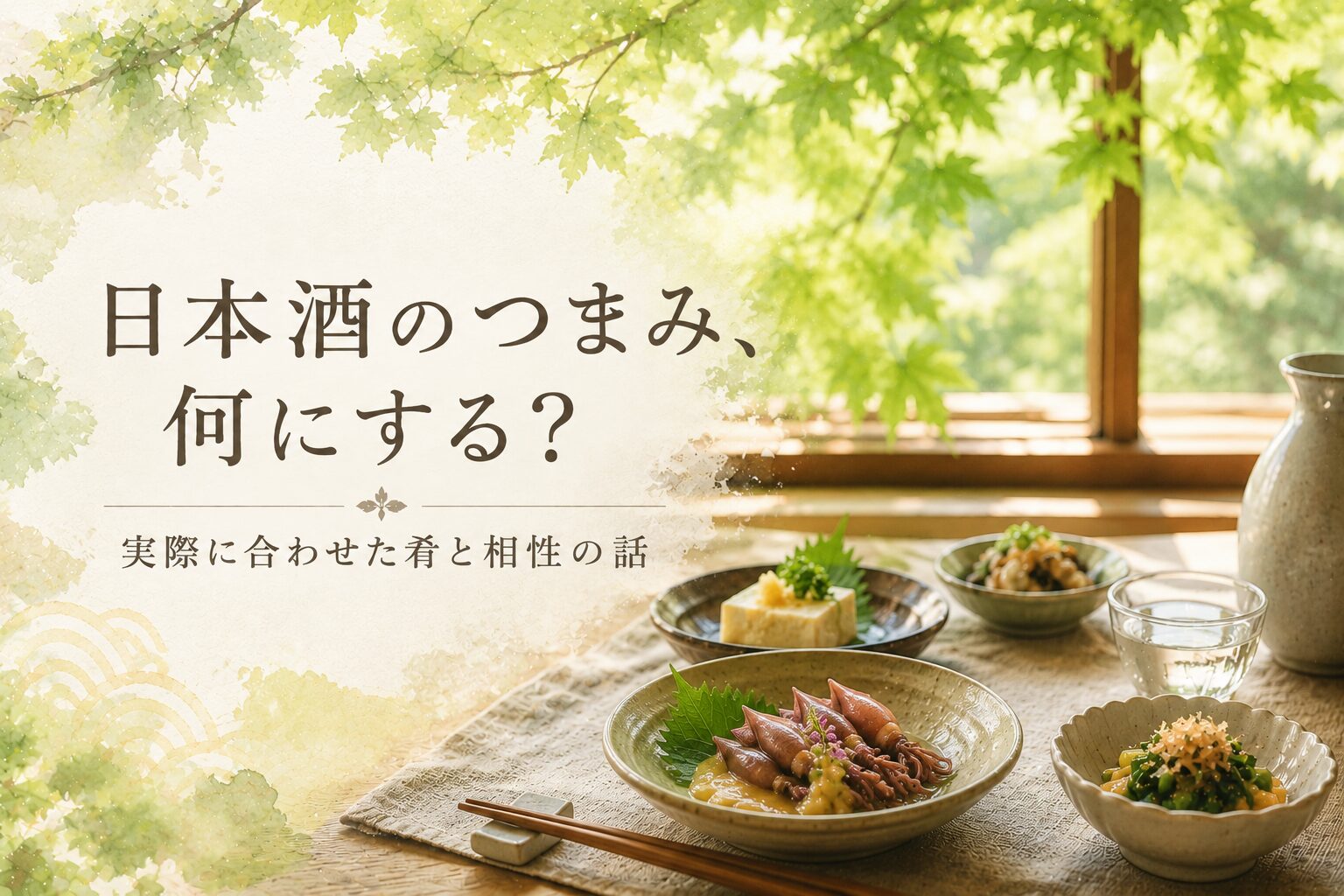 日本酒のつまみ、何にする?|実際に合わせた肴と相性の話
