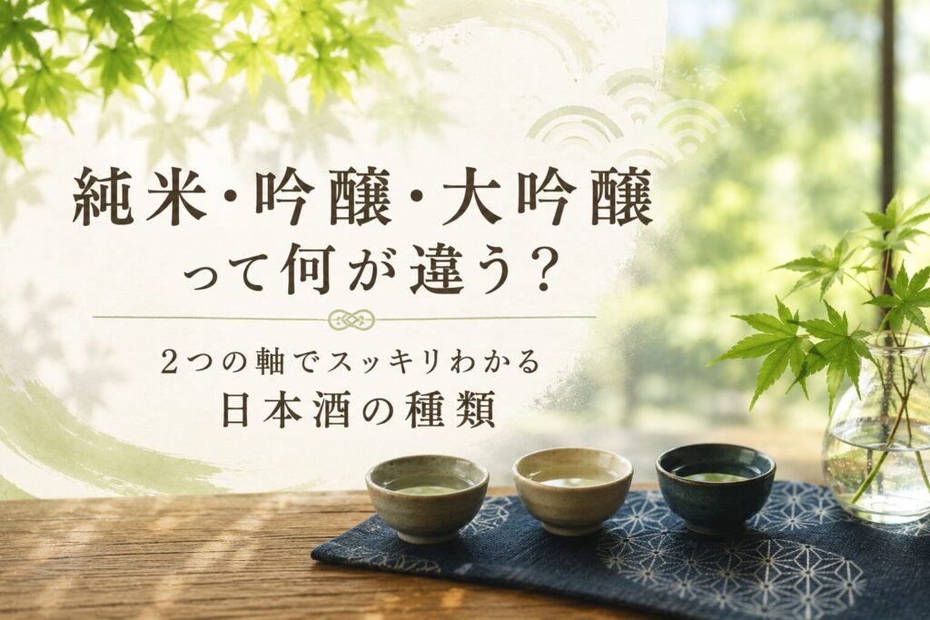純米・吟醸・大吟醸って何が違う?|2つの軸でスッキリわかる日本酒の種類