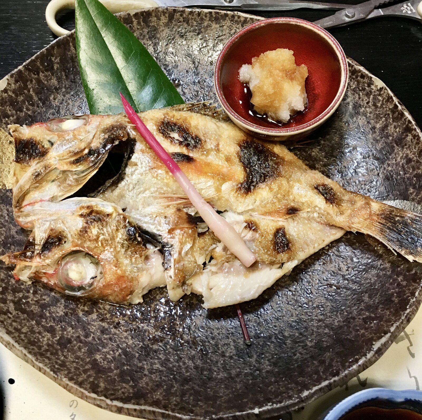 三七十館のプランでついたノドグロの塩焼き