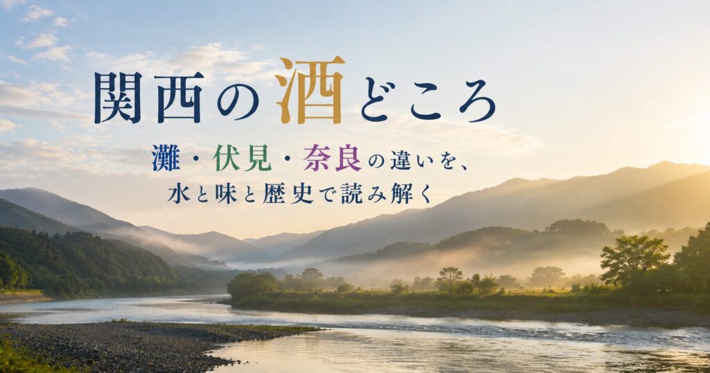 関西の酒どころ｜灘・伏見・奈良の違いを、水と味と歴史で読み解く